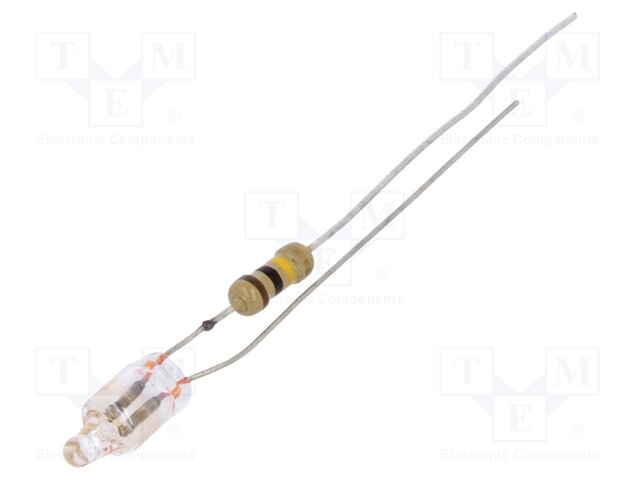 Filament lamp: neon; orange; 230VAC; 1.4mA; Ø: 3.8mm; L: 10mm; 15000h