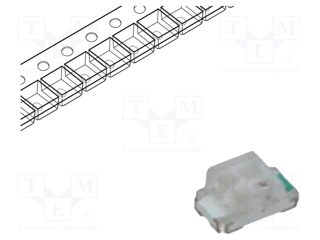 LED; SMD; 0805; RGB; 2x1.25x0.8mm; 120°; 1.8÷2.6/2.8÷3.6/2.8÷3.6V