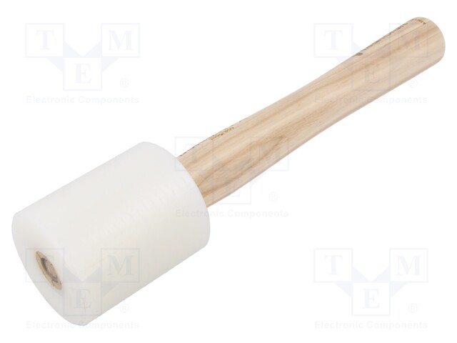 Dro -mallet; 200mm; 330g; 60mm; round; polyamide; wood (ash)