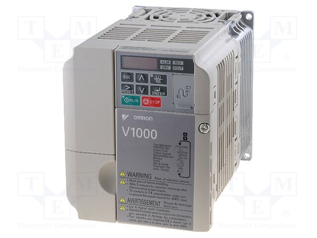 Inverter; Max motor power: 1.5kW; Out.voltage: 3x380VAC; IN: 11