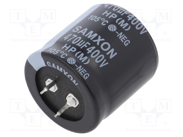 Capacitor: electrolytic; SNAP-IN; 470uF; 400VDC; Ø35x40mm; ±20%