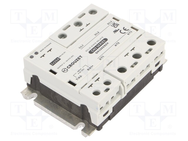 Relay: solid state; Ucntrl: 4÷32VDC; 25A; 24÷510VAC; -40÷80°C