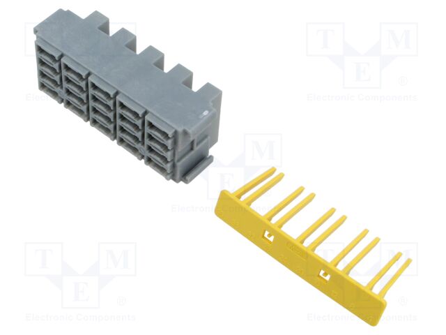 Fuse acces: case; push-in; Body: grey; ways: 20; Mat: PA66