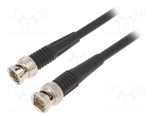 Test lead; 2x BNC male plug; Len: 2m; black