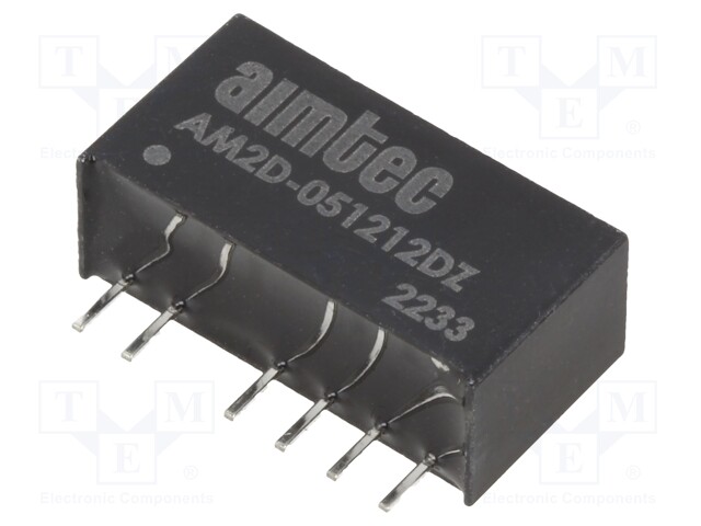 Converter: DC/DC; 2W; Uin: 4.5÷5.5V; Uout: 12VDC; Uout2: 12VDC; SIP7