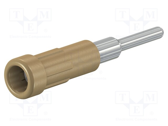 Socket; 2mm banana; 10A; 30VAC; 60VDC; Overall len: 24.5mm; brown