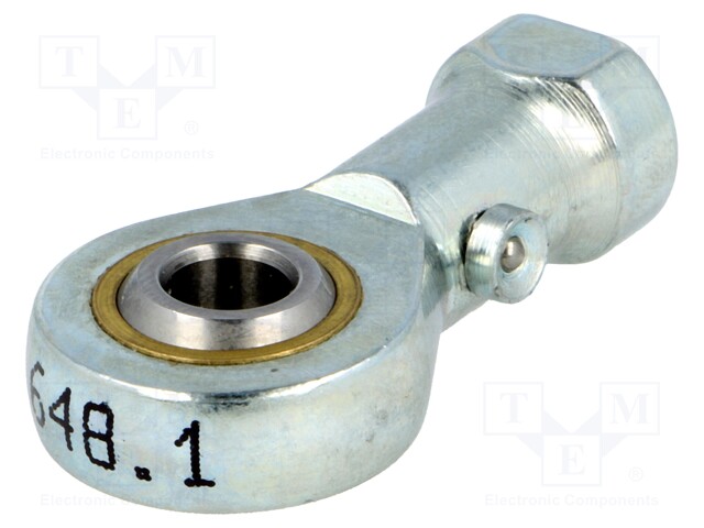 Ball joint; 6mm; Thread: M6; Mat: steel; Pitch: 1,0; Plating: zinc