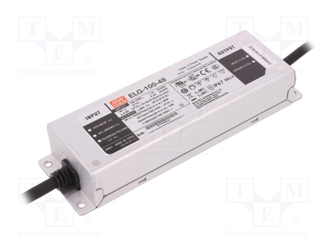 Power supply: switched-mode; LED; 96W; 48VDC; 2A; 100÷305VAC; IP67