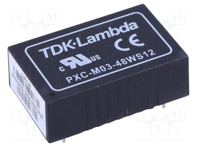 Converter: DC/DC; 3W; Uin: 18÷75V; 12VDC; Iout: 250mA; DIP24; 14g