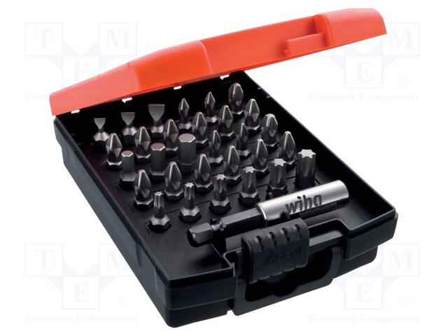 Screwdriver bits; Pcs: 31; Package: plastic case; 25mm