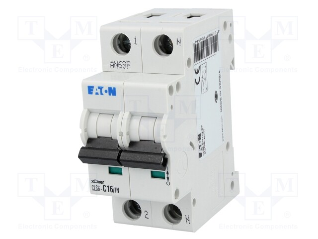 Circuit breaker; 230VAC; Inom: 16A; Poles: 1+N; DIN; Charact: B; 6kA