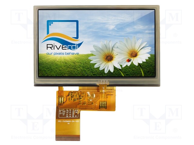 Display: TFT; 4.3"; 480x272; Illumin: LED; Dim: 105.5x67.2x4.05mm