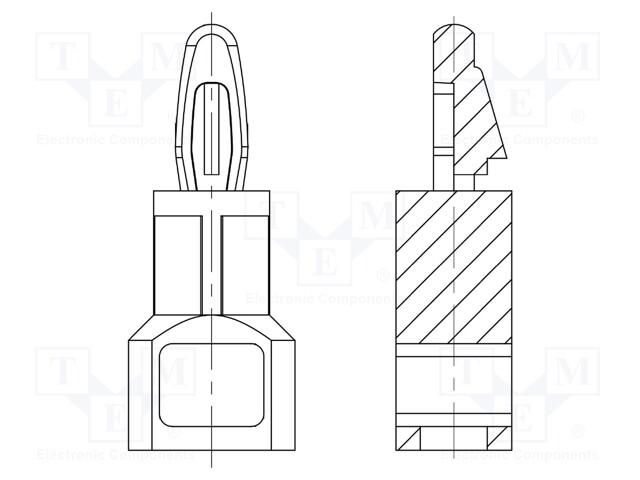 PCB distance; polyamide 66; L: 22.2mm; Colour: natural; UL94V-0