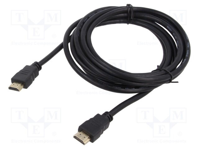 Cable; HDMI 1.4; HDMI plug,both sides; Len: 5m; black; 30AWG