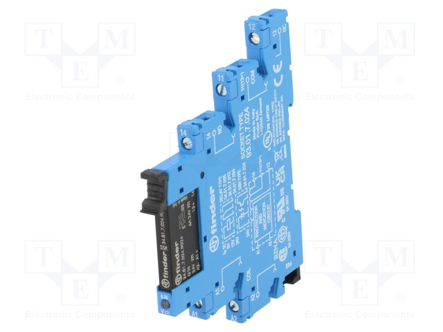 Relay: interface; SPST-NO; Ucoil: 24VDC; 2A; 2A/24VDC; Mounting: DIN