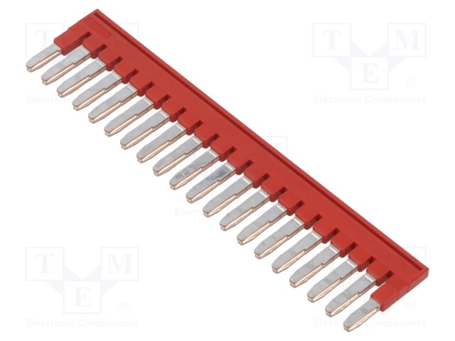 Comb bridge; ways: 20; red; Width: 5mm; UL94V-0