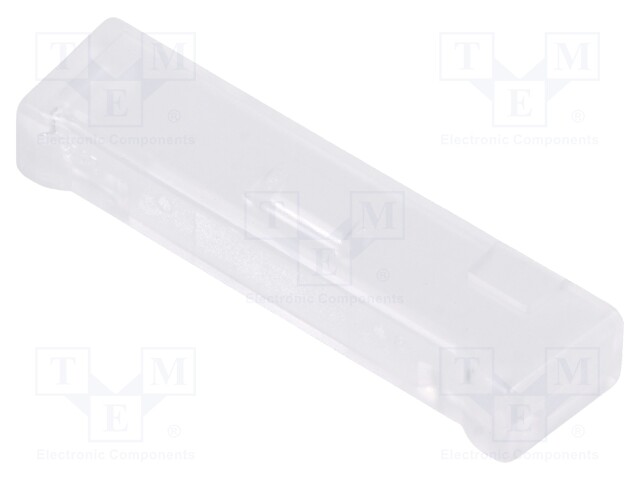 Ending; rectangular; Mat: polycarbonate; transparent; 9.5mm