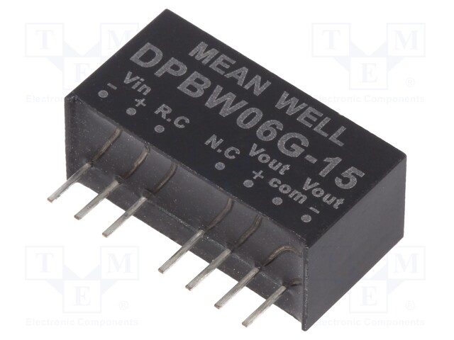 Converter: DC/DC; 6W; Uin: 18÷75V; Uout: 15VDC; Uout2: -15VDC; SIP8