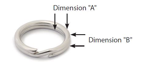 Retaining cable acssesories; Split Key Ring D: 13.77mm; Mat: stainless steel;