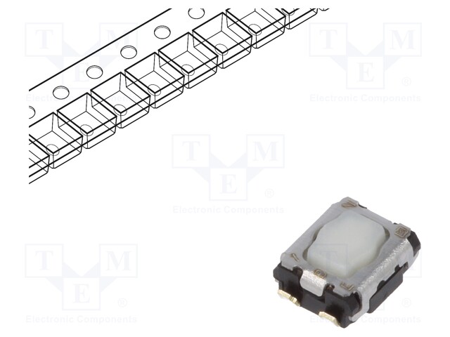 Microswitch TACT; SPST; Pos: 2; SMT; none; 3.5N; 2.9x3.5x1.4mm