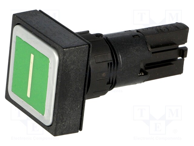 Switch: push-button; Stabl.pos: 1; 16mm; green; Pos: 2; -25÷70°C