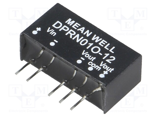 Converter: DC/DC; 1W; Uin: 45.6÷52.8V; Uout: 12VDC; Uout2: -12VDC