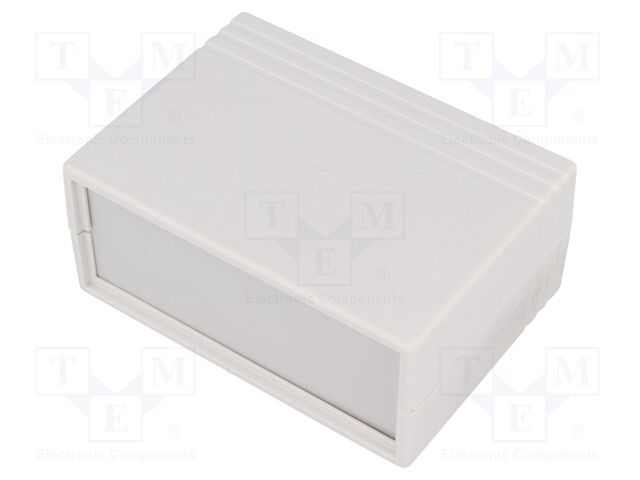 Enclosure: with panel; X: 91mm; Y: 66mm; Z: 39mm; polystyrene; grey