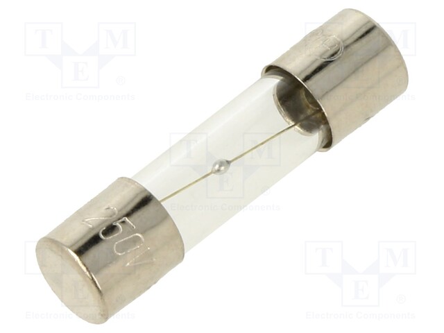 Fuse: fuse; 1.5A; 250VAC; glass; 20x5.2mm; brass; bulk