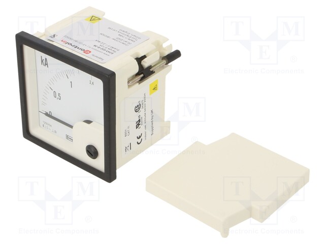 Meter: panel; analogue; 0/1,2÷2,4kA; True RMS; Iin: 0-5/10A; IP52