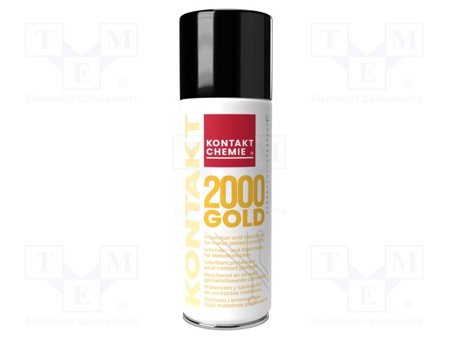 Oil; colourless; spray; can; KONTAKT GOLD 2000; 200ml; max.200°C