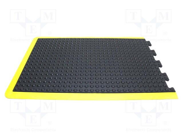 Anti fatigue mat; Width: 0.6m; L: 0.9m; Mat: rubber; Colour: black