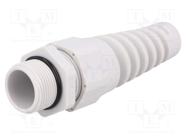 Cable gland; with strain relief; M25; IP68; Mat: polyamide; grey