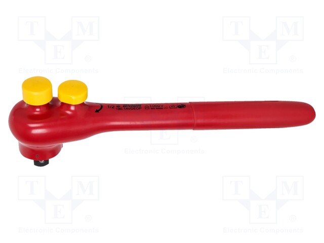 Rattle; insulated; 1/2"; with switch; Teeth: 75