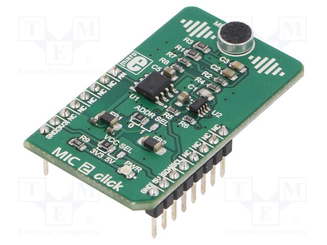 Click board; microphone; I2C; AD5171,MCP6022; mikroBUS connector