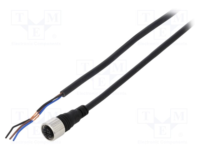 Connection lead; M12; PIN: 3; straight; 2m; plug; Insulation: PVC