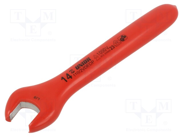 Wrench; insulated,single sided,spanner; 14mm; 110/2VDEDP