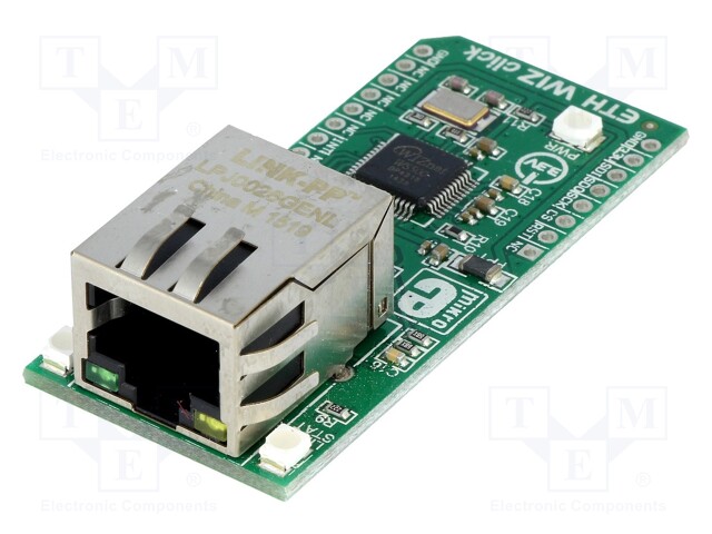 Click board; Ethernet controller; SPI; W5500; 3.3VDC