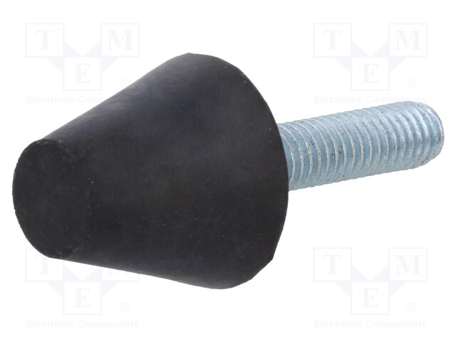 Vibroisolation foot; Ø: 20mm; Shore hardness: 55±5; 407N; 96N/mm