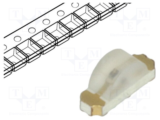 LED; SMD; 1204; yellow; 70÷150mcd; 3.2x1x1.5mm; 120°; 1.8÷2.4V; 20mA