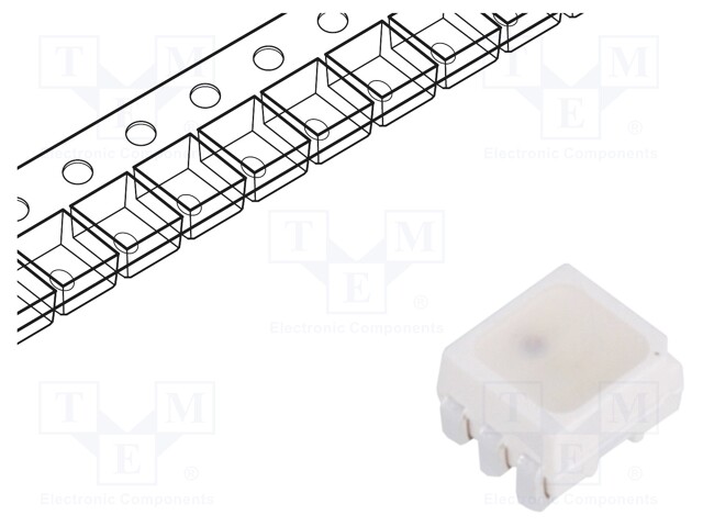 LED; SMD; 2835,PLCC6; RGB; 3.4x2.8x1.8mm; 110°; 20mA; 125/90/90mW