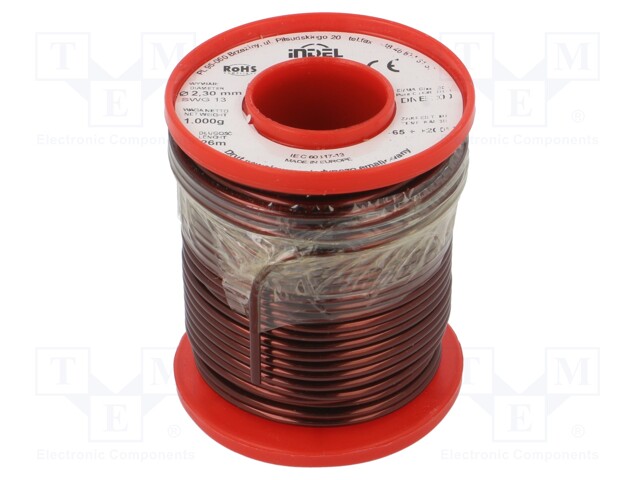 Coil wire; single coated enamelled; 2.3mm; 1kg; -65÷200°C