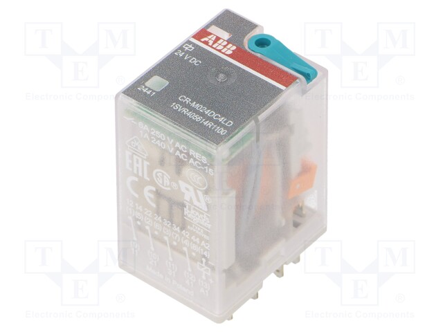 Relay: electromagnetic; 4PDT; Ucoil: 24VDC; 6A; max.250VAC