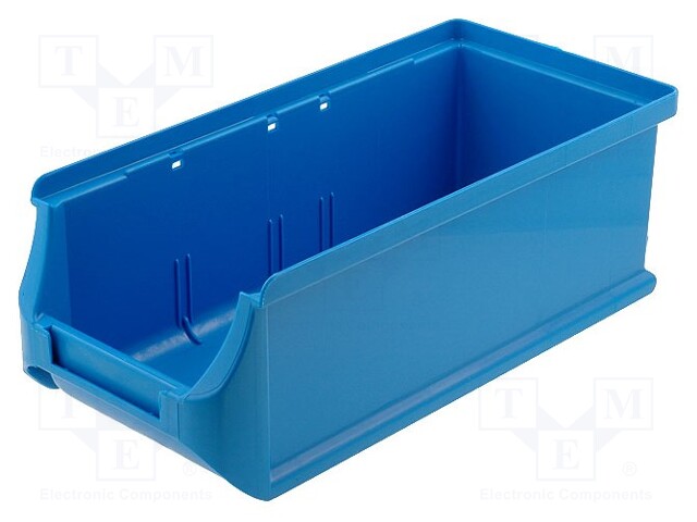 Container: workshop; blue; plastic; H: 75mm; W: 102mm; D: 215mm
