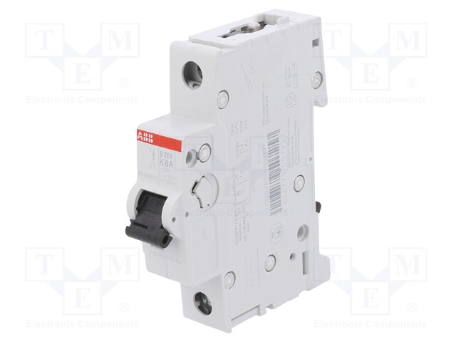 Circuit breaker; 230/400VAC; 6A; Poles: 1; DIN; Charact: K; IP20