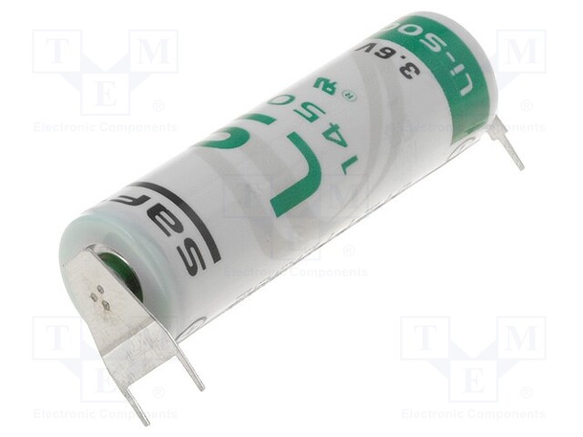Battery: lithium; 3.6V; AA; 3pin,positive pole:  2pin; Ø14.5x50mm