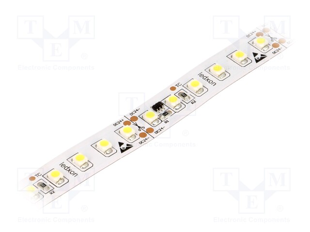 LED tape; white cold; LED/m: 120; SMD; 3528; 24V; W: 12mm; 120°; IP20