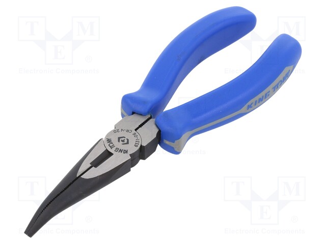 Pliers; curved,universal; two-component handle grips; 163mm