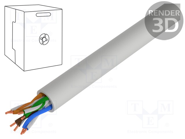 Wire; BiTLAN U/UTP; 5e; data transmission; solid; Cu; 4x2x24AWG