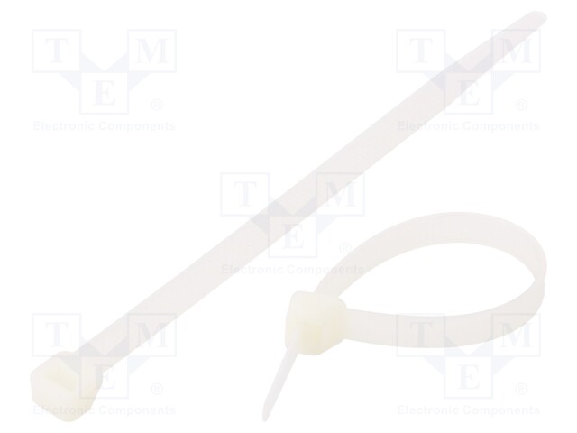 Cable tie; L: 150mm; W: 7.6mm; polyamide; 550N; natural; Ømax: 24mm