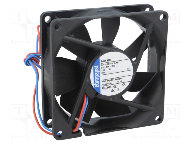 Fan: DC; axial; 80x80x25mm; 78m3/h; 37dBA; ball bearing; 3600rpm